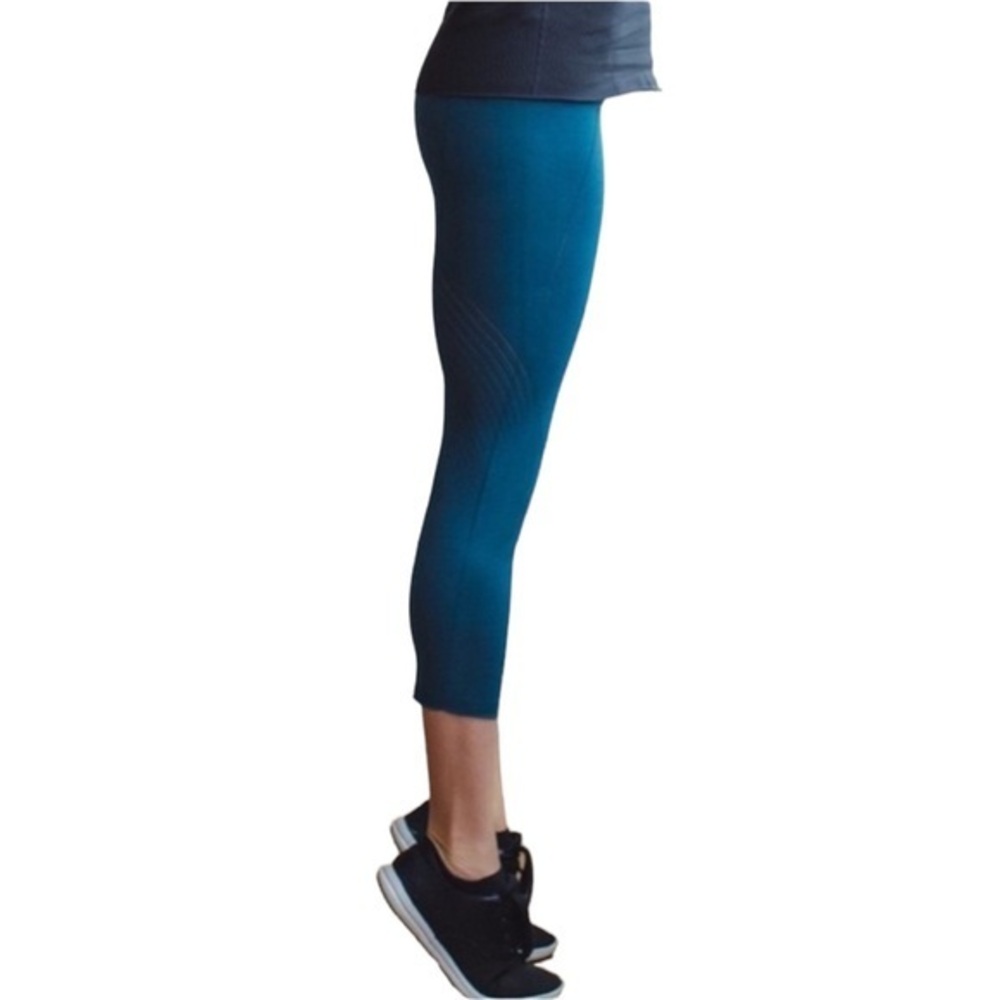 LULULEMON WARP KNIT TIGHT ALBERTA LAKE BLUE GREEN LEGGINGS